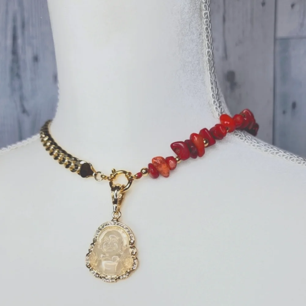 Handmade jewelry,  budda necklace. - Picture 4 of 11